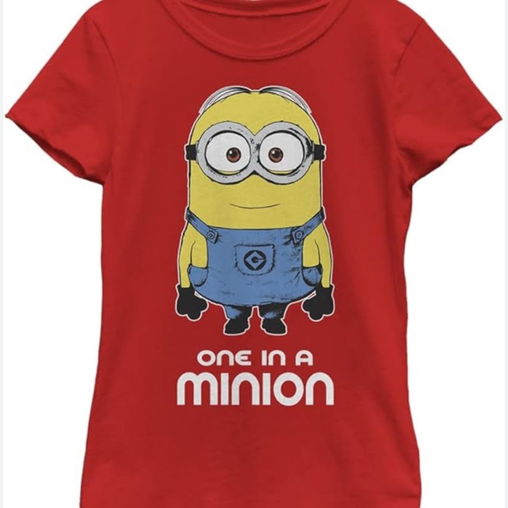 Illumination Despicable ME Minions Girl's XL T-Shirt red New